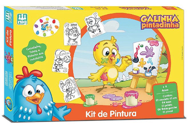 Kit de Pintura (+4 anos) - Galinha Pintadinha - NIG Brinquedos