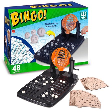 Jogo Bingo com 48 Cartelas (+5 anos) - NIG Brinquedos