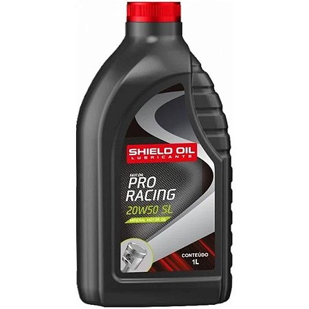 ÓLEO LUBRIFICANTE 20W50 PRO RACING SHIELD OIL MINERAL 1L