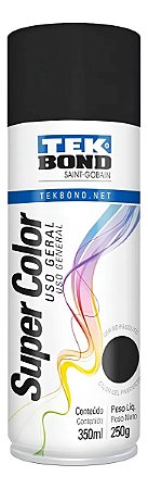 Tinta Spray Preto Fosco - Tekbond