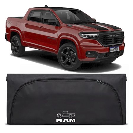 Bolsa Caçamba Ram Rampage 450 Lts Premium Abertura Frontal Em Arco Instala Sem Furar A Caçamba Maleiro Pickup Caminhonete Rampage