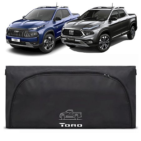 Bolsa Caçamba Fiat Toro Impermeável 450 Lts Abertura Frontal Reforçada Premium Maleiro Pickup Caminhonete Instala Fácil Sem Furar A Caçamba