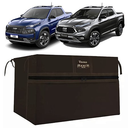 Bolsa Caçamba Fiat Toro Ranch Marrom 450 Lts Reforçada Premium Maleiro Pickup Caminhonete Instala Fácil Sem Furar A Caçamba