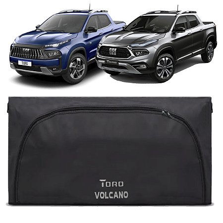 Bolsa Caçamba Fiat Toro Volcano Impermeável Abertura Frontal Arco 450 Lts Maleiro Pickup Caminhonete Instala Fácil Sem Furar A Caçamba