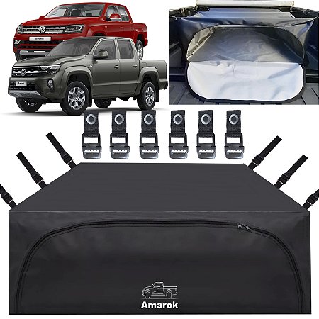 Bolsa Caçamba Inteira Volkswagen Amarok Impermeável 708 Lts Premium Instala Sem Furar A Caçamba Maleiro Pickup Caminhonete Amarok