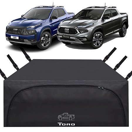 Bolsa Caçamba Inteira Fiat Toro Impermeável 708 Lts Premium Maleiro Pickup Caminhonte Instala Sem Furar A Caçamba Maleiro Toro