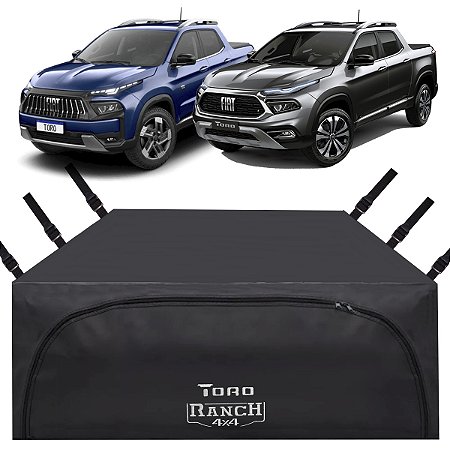 Bolsa Caçamba Inteira Fiat Toro Ranch Impermeável 708 Lts Premium Instala Sem Furar A Caçamba Maleiro Pickup Caminhonete Toro Ranch