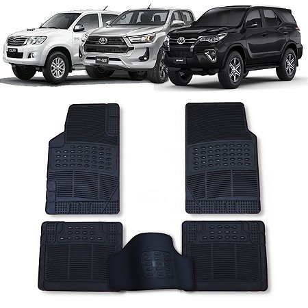 Tapete Automotivo Toyota Hilux Sw4 Corolla Corolla Cross Rav4 Prado em Pvc Ecológico e Tapete do Túnel Traseiro de Brinde Tapete Universal Flash Cover Flash Tapetes