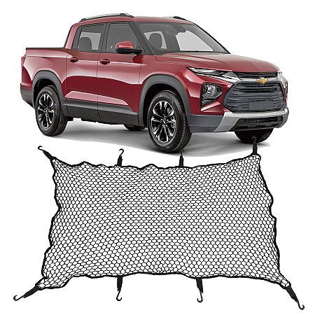 Rede Caçamba Caminhonete Chevrolet Montana 100x150 Reforçada Elástico Nas Pontas e Ganchos Rede de Carga