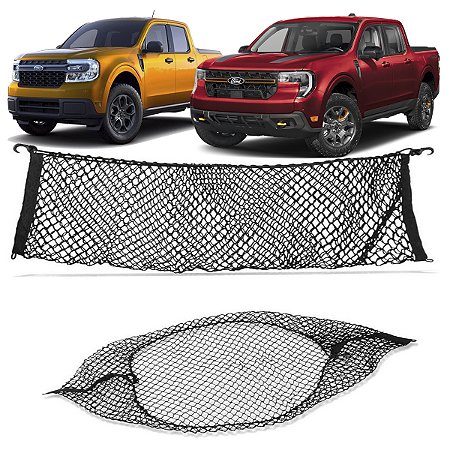 Rede Bolsa Para Caçamba Ford Maverick 130x65 Reforçada Com Elástico Nas Pontas E Ganchos