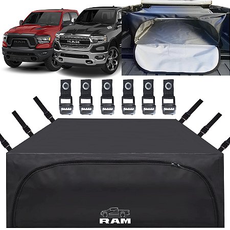 Bolsa Caçamba Dodge Ram Classic 1500 2500 3500 Impermeável 708 Lts Premium Instala Sem Furar A Caçamba Maleiro Pickup Caminhonete Dodge Ram