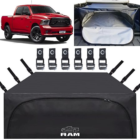Bolsa Caçamba Dodge Ram Classic 1500 2500 3500 Impermeável 708 Lts Premium Instala Sem Furar A Caçamba Maleiro Pickup Caminhonete Dodge Ram