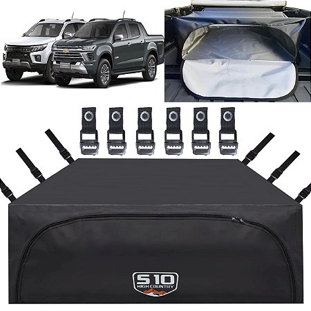 Bolsa Caçamba Chevrolet S10 High Country Impermeável 708 Lts Premium Instala Sem Furar A Caçamba Maleiro Pickup Caminhonete High Country