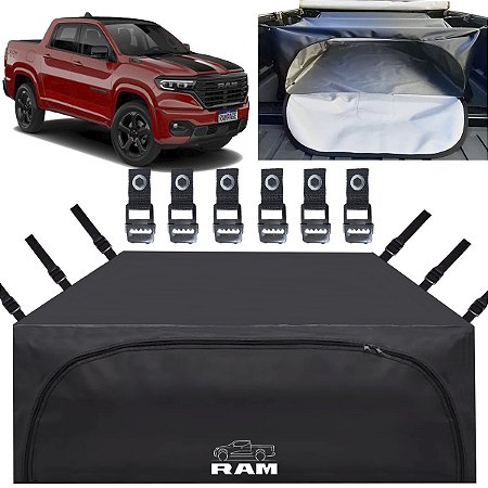 Bolsa Caçamba Ram Rampage Impermeável 708 Litros Abertura Frontal em Arco Instala Fácil