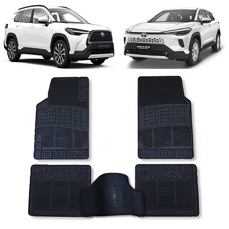 Tapete Automotivo Toyota Corolla Cross em Pvc Ecológico e Tapete do Túnel Traseiro de Brinde Tapete Universal Flash Cover Flash Tapetes