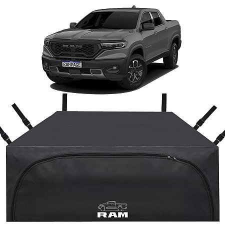 Bolsa Rampage RT Rebel Laramie Big Horn Caçamba Inteira 800 Lts Abertura Frontal Reforçada Instala Fácil Sem Furar A Caçamba
