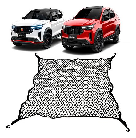 Rede Porta-malas Fiat Pulse e Fastback 100x100 Poliéster com Ganchos Plásticos e Elástico nas Pontas