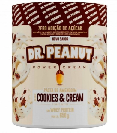 Pasta de Amendoim Dr. Peanut - Sabor Cookies and Cream 650g