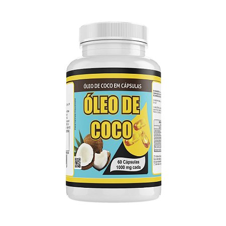 ÓLEO DE COCO - 60 cápsulas - 1000mg