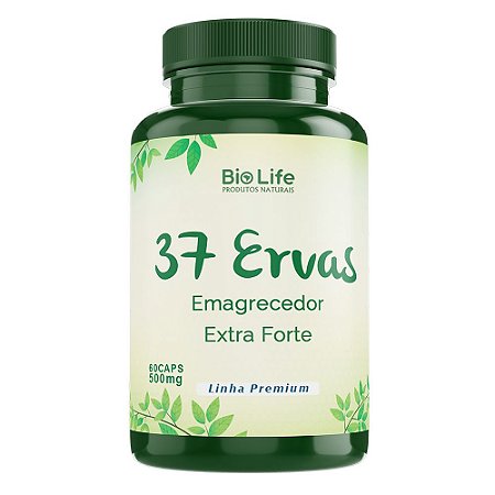 37 ERVAS EMAGRECEDOR - 60 CÁPSULAS - 500mg - Globo Natural Store