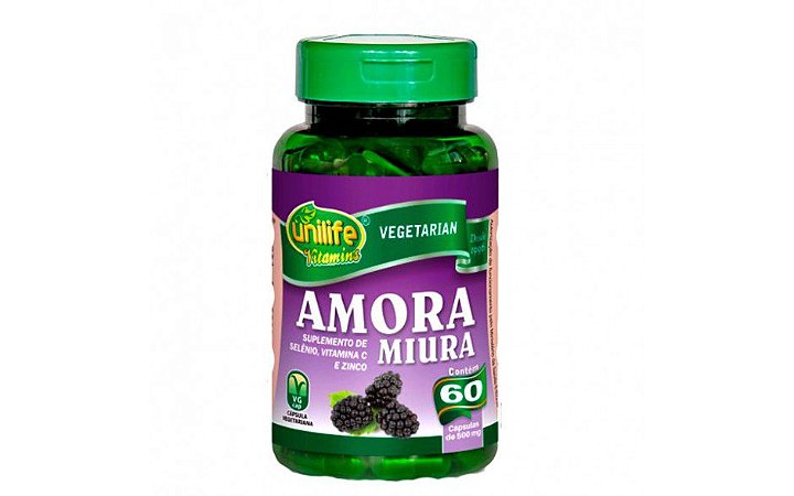 Amora Miura Com Vitaminas Unilife - 60 Cápsulas De 500mg