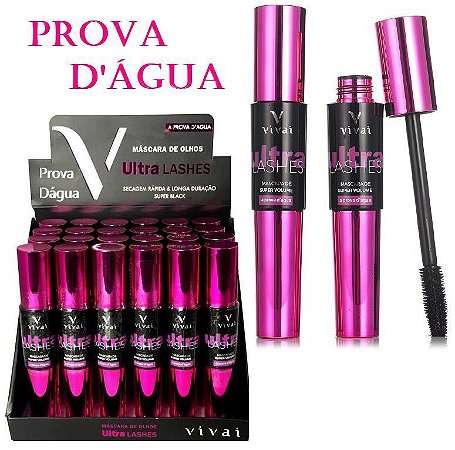 BOX - MÁSCARA DE CÍLIOS SUPER VOLUME VIVAI - ULTRA LASHES A PROVA D'AGUA - 2183