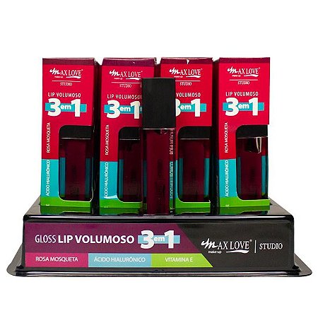BOX - GLOSS LIP VOLUMOSO MAX LOVE 3 EM 1 C/ 32 PEÇAS - COR  305