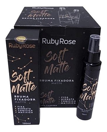 BOX - BRUMA FIXADORA MATTE 120ML RUBY ROSE - HB-335 C/ 12 PEÇAS