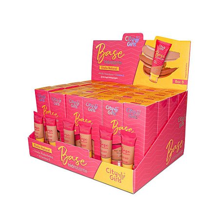 BOX - BASE HIDRATANTE EFEITO NATURAL CITY GIRLS - CG362 - C/24 PÇS