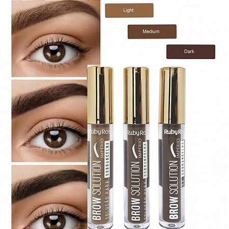 Brown Solution Solucao Para Sobrancelha Ruby Rose Light Bellissima Make Up
