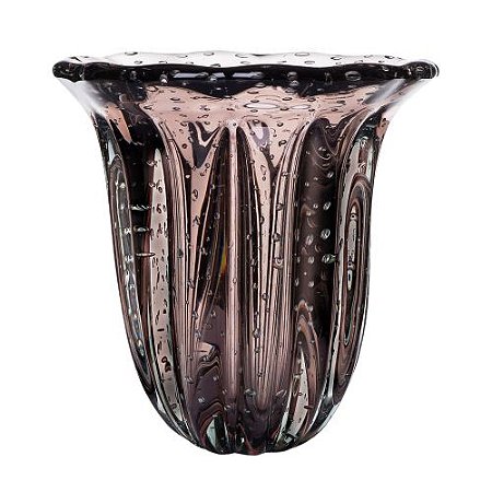 VASO DE DECORATIVO EM MURANO - VINTAGE ROSE - ELEGANCE