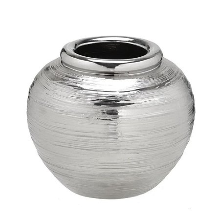 VASO DECORATIVO RUSTICO DAKAR PRATA