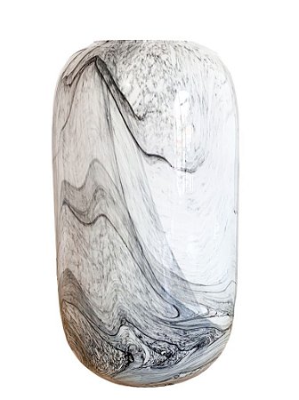 VASO DECORATIVO EM VIDRO MARMORIZADO