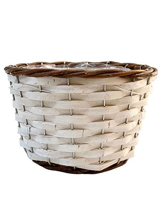 CACHEPOT DECORATIVO EM JUTA BRANCO G