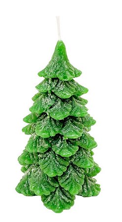 Vela Arvore de Natal Verde Decorativa G