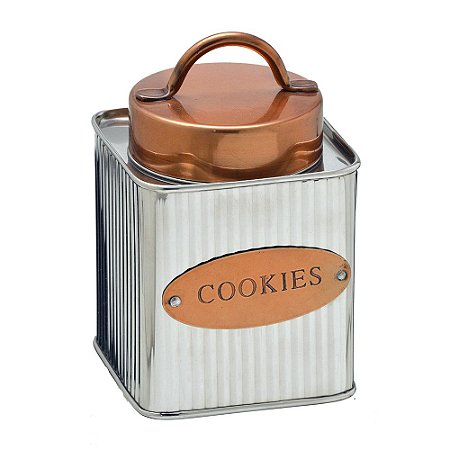 POTE DECOR PARA COOKIES EM ACO INOX