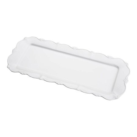 TRAVESSA PORCELANA BRANCO FANCY G
