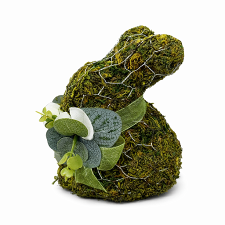 COELHO C/ LACO GRAMA E TELA METAL VRD/BCO (MESH)