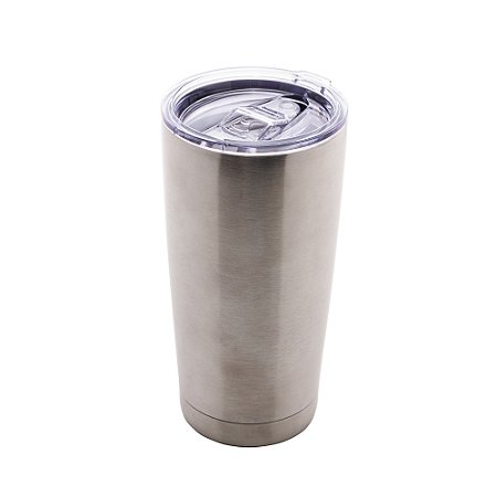 COPO TERMICO DE ACO INOX PAREDE DUPLA C/TAMPA 600ml