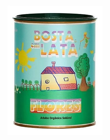 Fertilizante Orgânico Bosta Em Lata Flores - 400g
