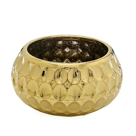 CENTRO DE MESA DECORATIVO DOURADO CERAMICA