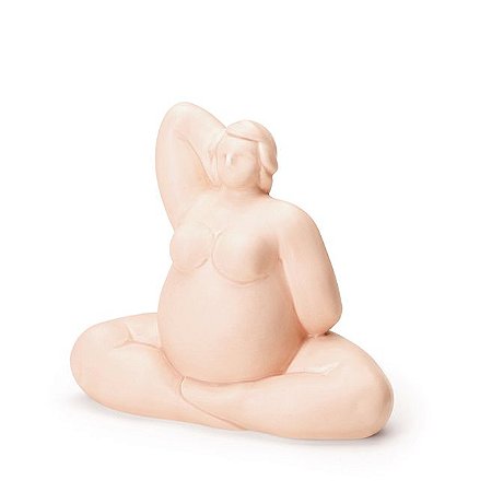 ESCULTURA MULHER YOGA EM CERAMICA