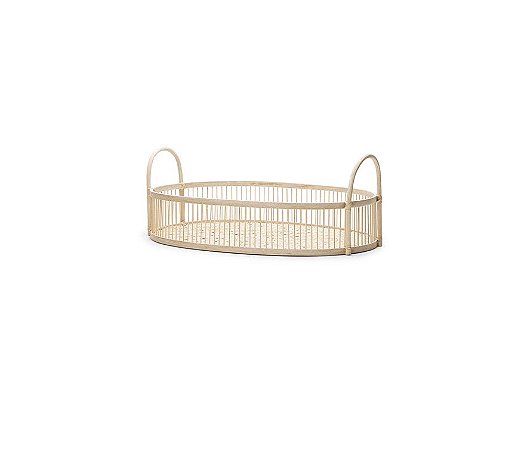 BANDEJA DECOR OVAL EM BAMBU E RATTAN P