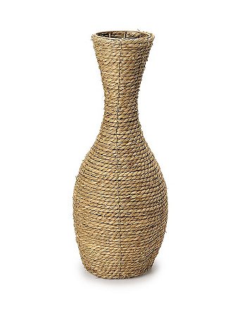 VASO EM FIBRA NATURAL E FERRO ESTILO GARRAFA G