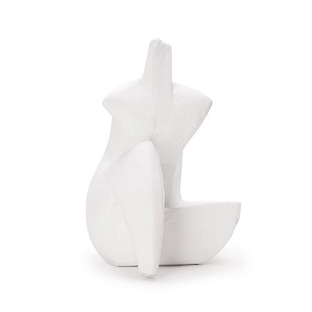 ESCULTURA MULHER BRANCA MINIMALISTA EM POLIRESINA