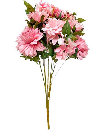 Buquet Floral Dalia Grande - Pink 60cm