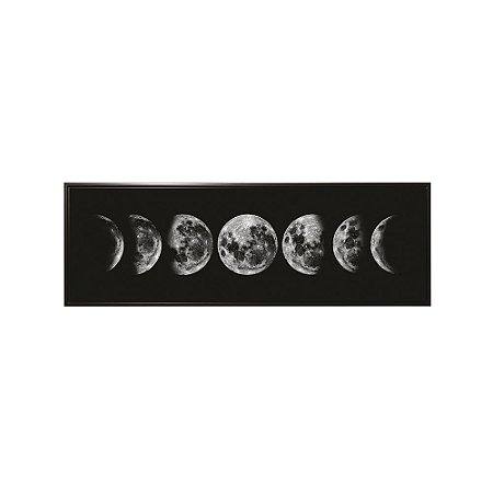 BOX QUADRO DECORATIVO EM CANVAS FASES DA LUA