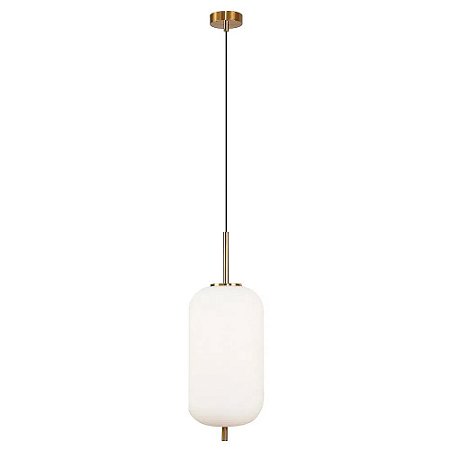 PENDENTE TRES DOURADO E BRANCO 1XE27 40W BELLA ILUMINAÇAO