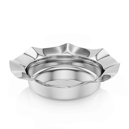 CENTRO DE MESA EM ACO INOX BONBON 45,5cm WOLFF