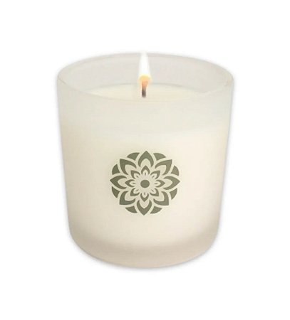 Vela Ecologica Mandala Branca Orquidea Negra 180g Brigth Side